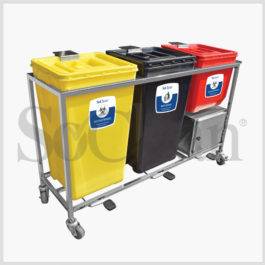 Waste Segregation System With Utility Compartment - 3 Bins